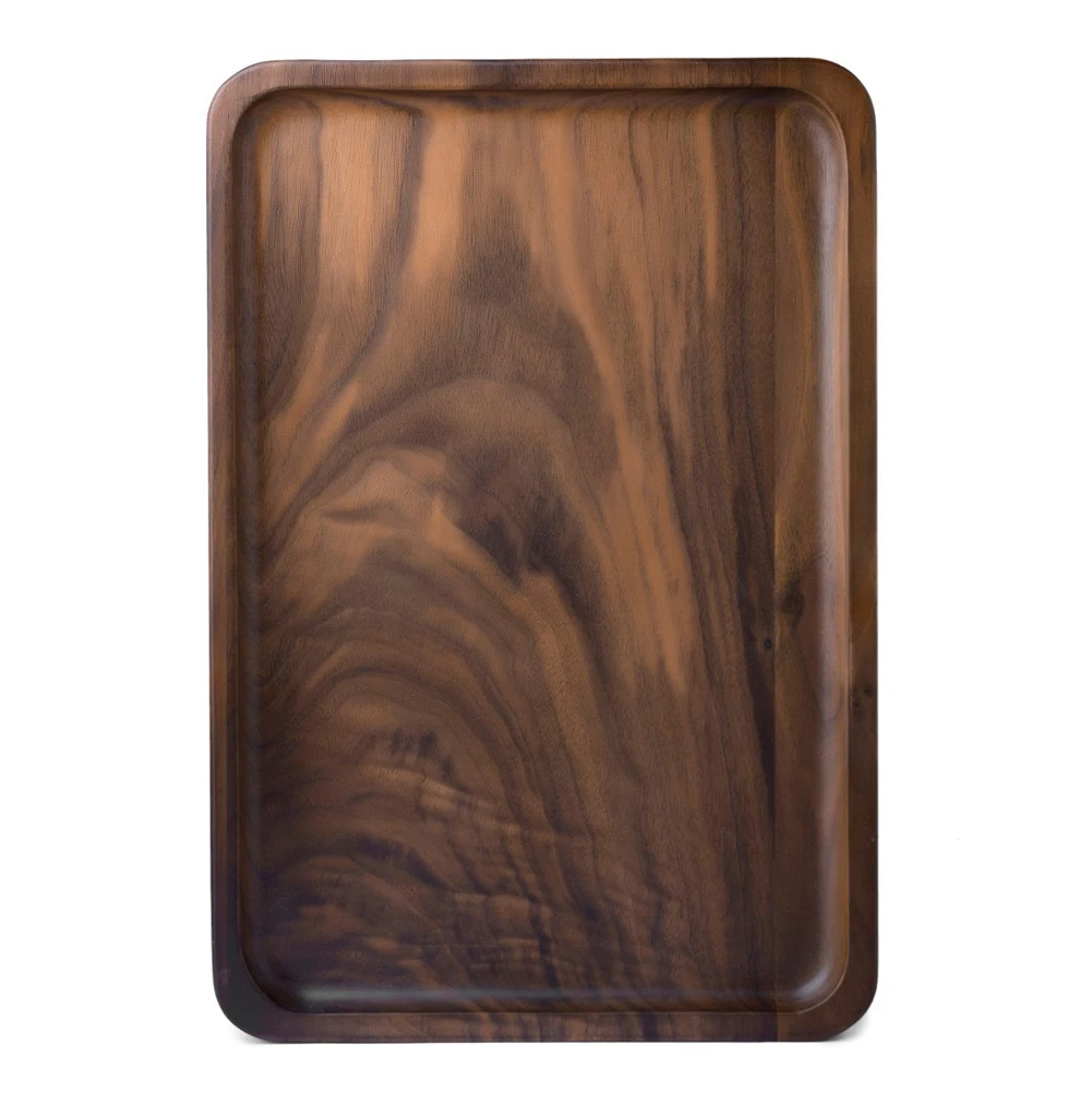 

Decorative Dessert Tea Serving Tray Dinner Plate Practical Storage Kitchen Wooden Rectangular Food Dishes Multipurpose Snack