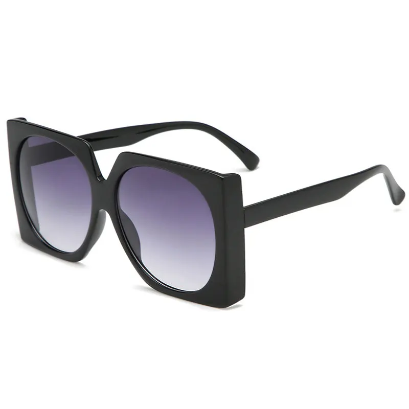 Винтажные Квадратные Солнцезащитные очки негабаритная большая оправа винтажные женские брендовые дизайнерские Роскошные модные популярные солнечные очки UV400 - Цвет линз: C1