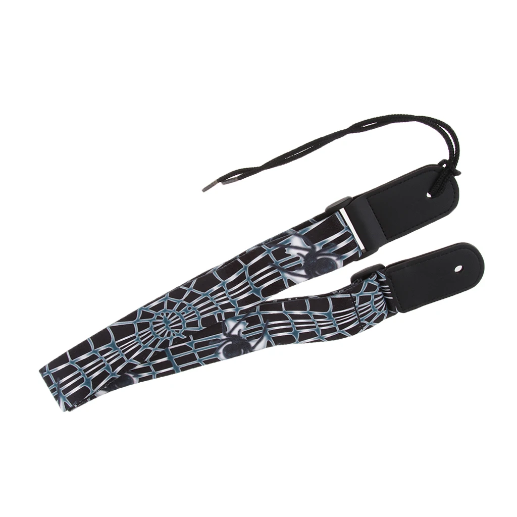 Tooyful Durable Cool Printing Pattern T/C Ukulele Shoulder Strap 4 String Guitar Belt Musical Instrument Accessory