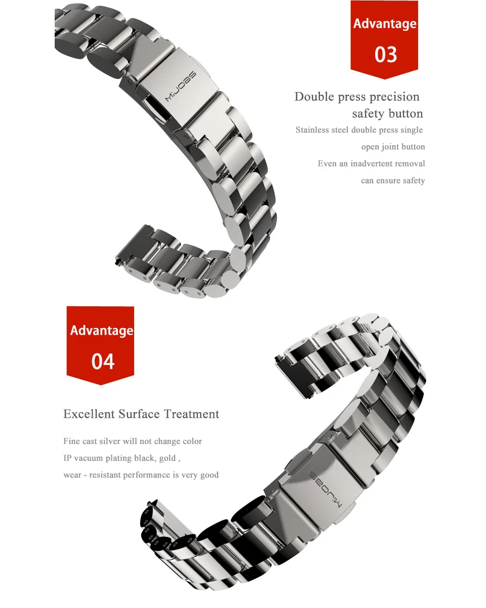 Браслет mi jobs для Xiaomi mi 3 металлический ремешок Безвинтовой браслет из нержавеющей стали Сменные аксессуары для mi Band 3 ремешок