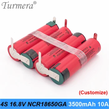 

4s 16.8v 14.4v battery pack 18650 ncr18650ga 3500mah 10a welding battery for screwdriver tools battery customized battery