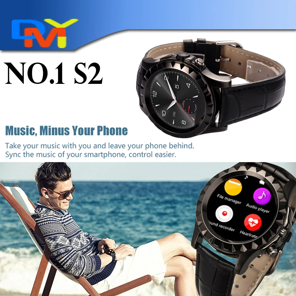 Fashion font b SmartWatch b font NO 1 SUN S2 1 22 IP67 Waterproof Bluetooth Smart