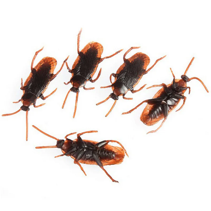 

10 Pcs Special Lifelike Model Simulation Fake Rubber Cockroach Bug Roaches Toy Novelty Prank Funny Trick Joke Toys