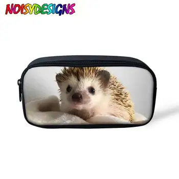 

NOISYDESIGNS Hedgehog Pencil Cases Simple Cute Animals Design Office Student Pencil Bag School Supplies Pen Box Stationery