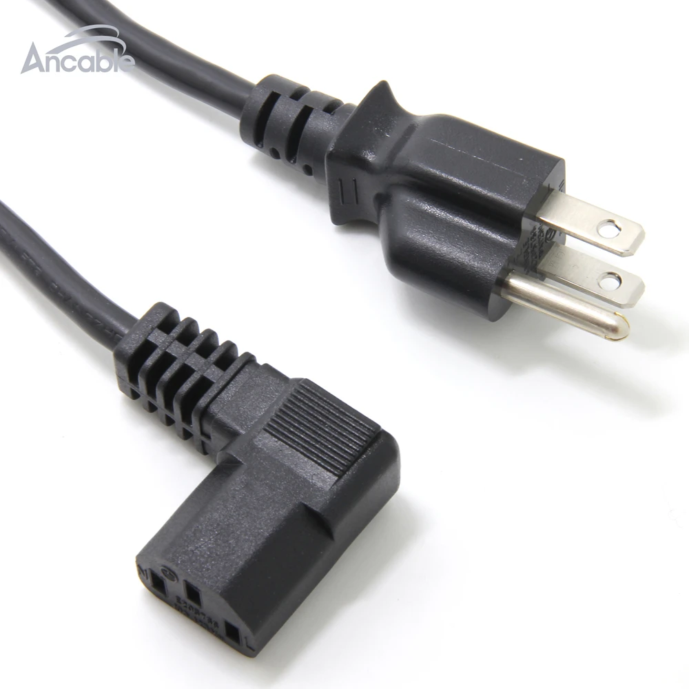 

1ft. Short 3-Conductor PC Power Cord 18AWG NEMA 5-15p to IEC C13 Cable