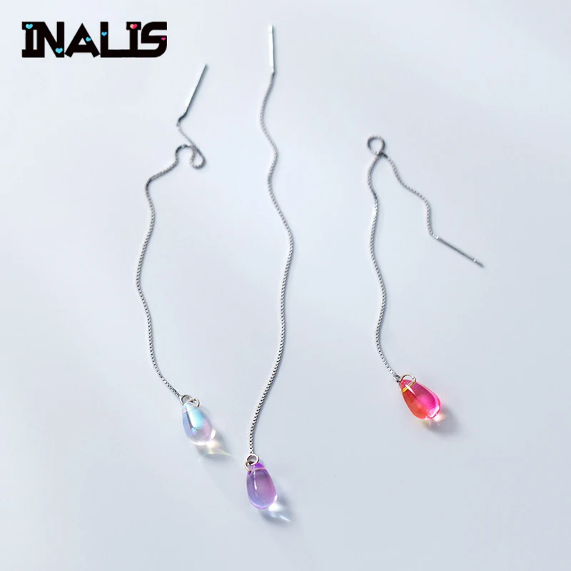 INALIS новинка Серебро S925 пробы Oorbellen Pendientes Mujer женские серьги капли с кристаллами