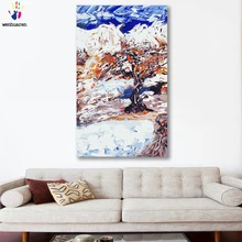 DIY цветные картины по номерам с цветами абстрактная зимняя снежная сцена картина рисунок по номерам Обрамленный дом