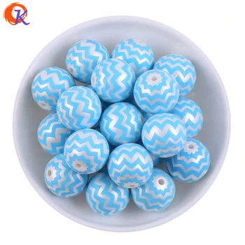 

Cordial Design 20mm 100pcs/lot Blue Wave Imitation Acrylic Beads Chevron Accessories Pearl Beads For Necklace Jewelry Making