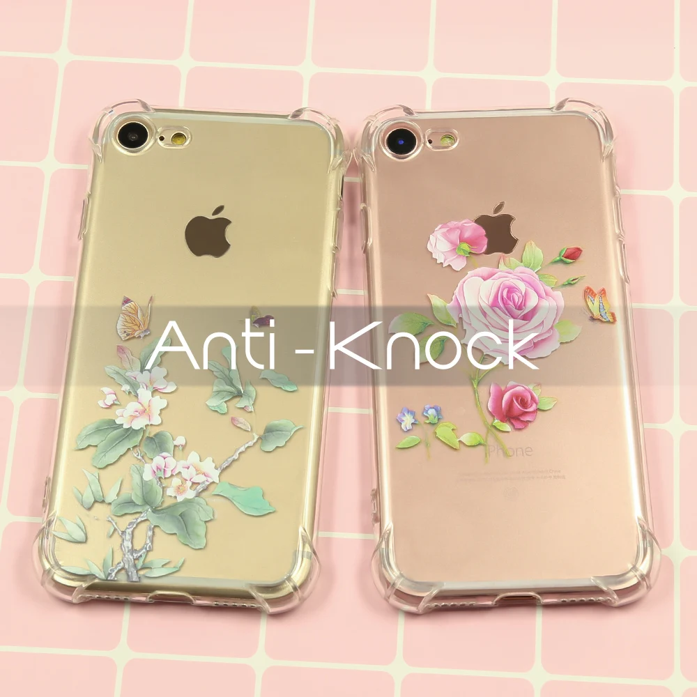 Мягкие TPU анти стук гель чехол для телефона iPhone 5 5S 5C 6 6s Plus плюс 7 8 X Чехол сзади Fundas