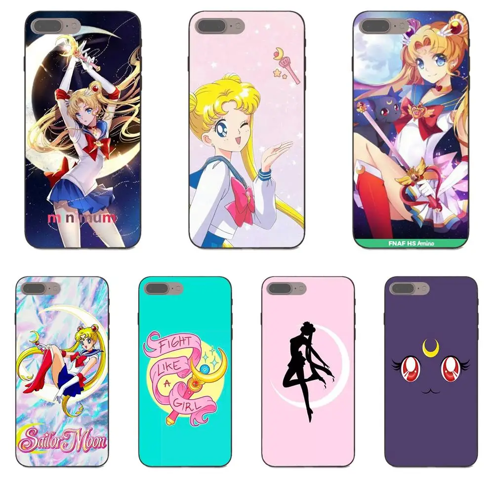 

Soft Cover For Huawei Honor 5A 6A 6C 7A 7C 7X 8A 8C 8X 9 10 P8 P9 P10 P20 P30 Mini Lite Plus Fashion Cartoon Sailor Moon Girls