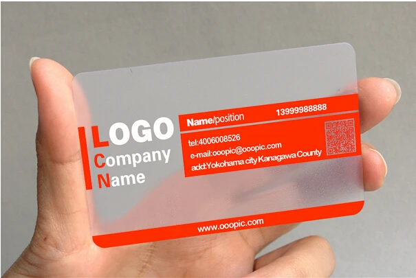 translucent plastic business cards