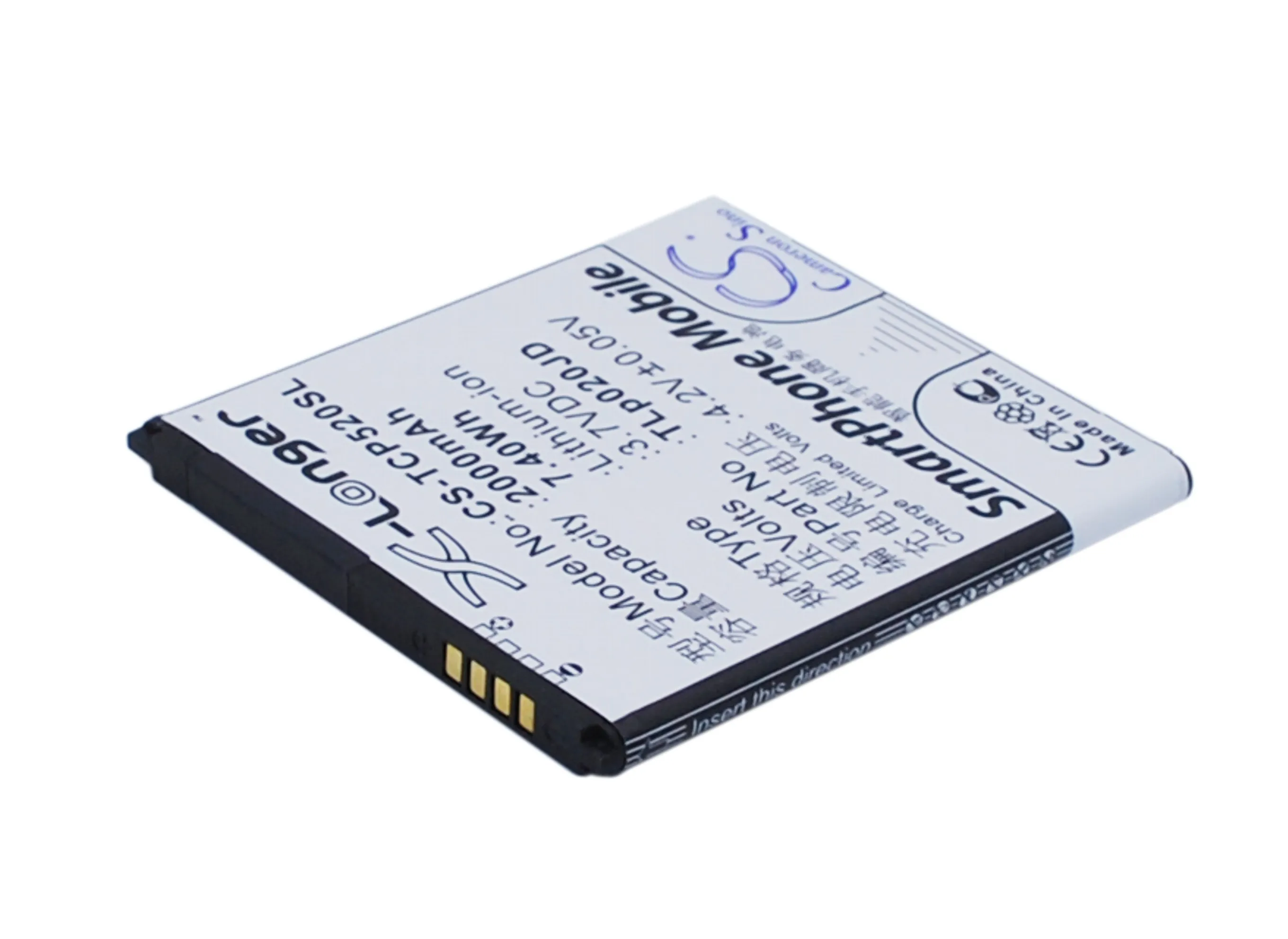 Аккумулятор Cameron Sino 2000 мАч TLp020JD для TCL P5181 P518L P5201 P520L|2000mah battery|cameron sinobattery 2000mah |