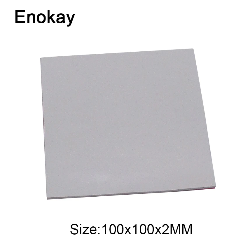 

Enokay 100x100x2 MM B Chip Heatsink Conductive Pad Silicon Thermal Pads 2mm