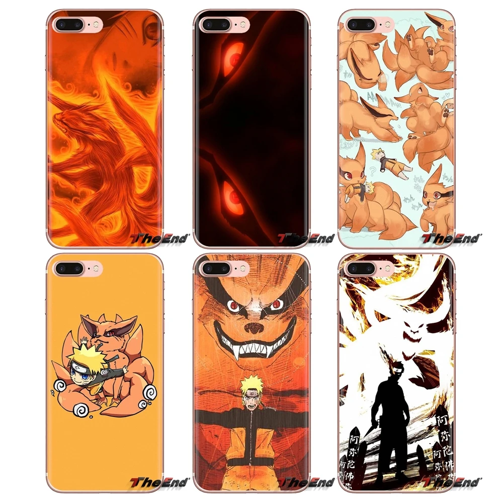 

For Huawei Mate Honor 4C 5C 5X 6X 7 7A 7C 8 9 10 8C 8X 20 Lite Pro Soft Transparent Shell Cover Uzumaki Naruto and Kurama Kyuubi