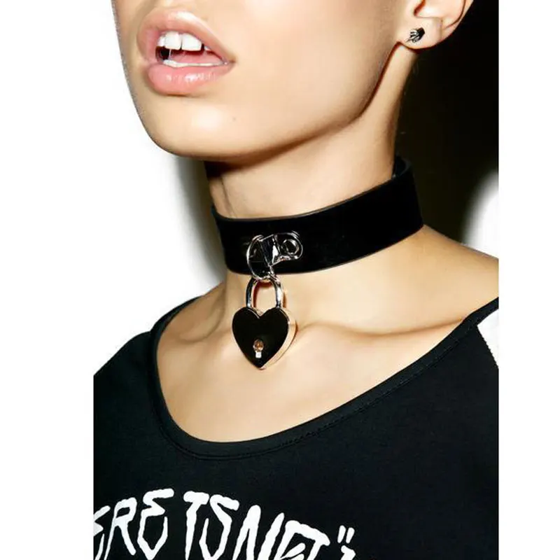 Multicolor Sexy Punk Rock Harajuku Fashion Safe Heart Lock Key Handmade