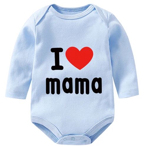 OkayMom/хлопковый комбинезон для новорожденных; Roupas de bebe; комбинезон для малышей; одежда для маленьких девочек и мальчиков; комбинезоны; одежда для малышей; Новинка - Цвет: blue i love mama