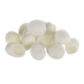 

50pcs Natural Silkworm Cocoons Skin Care Facial Face Blackhead Cleanser Silk Scrub