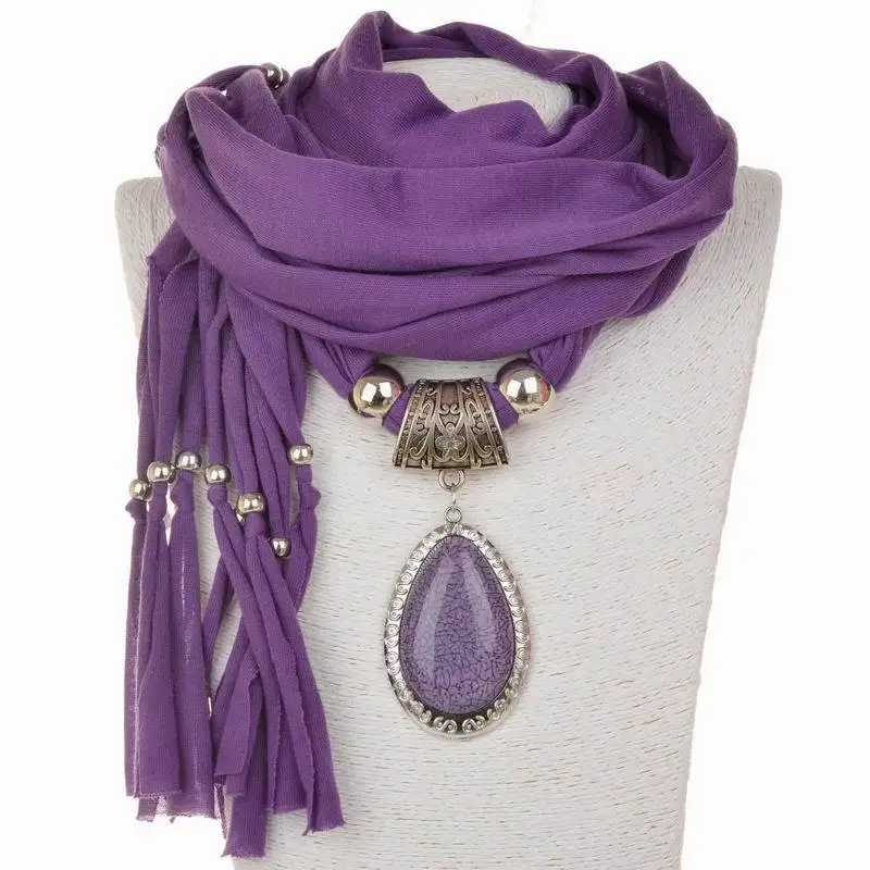 Весенний шарф RUNMEIFA из полиэстера подвеска ювелирные изделия сплава