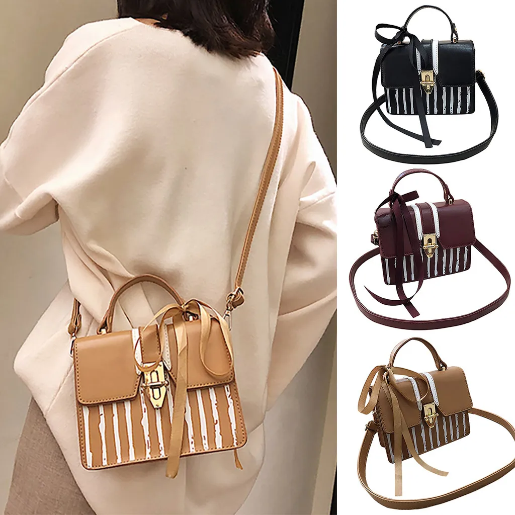 

2019 Fashion Famous Casual Women 's Fashion Advanced Sense Lock Wild Handbag Shoulder Texture Messenger Luxury Brand Bag