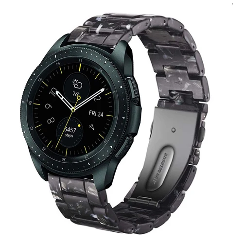 Galaxy watch 42 мм ремешок для samsung galaxy active 2 40 мм 44 мм S2 классический amazfit bip ремешок из смолы умные часы браслет аксессуары - Цвет ремешка: Black flowers