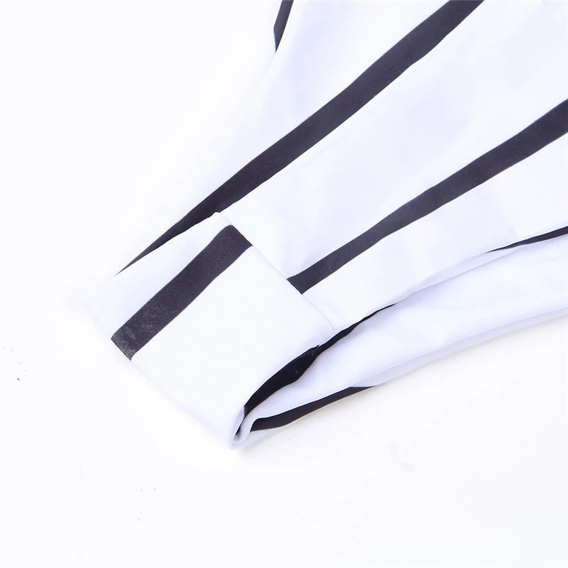 Swimwear Women Striped Bandeau Bikini High Leg Bikini Push Up Sexy Strapless Thong Bikiny Bathing Suit Modis bath clothes Biquni