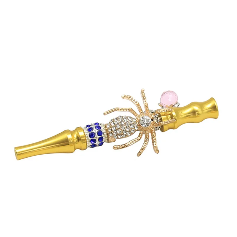 Длина: 110 мм металлический арабский кончик рта кальяна в форме животного с алмазным фильтром наргиле наконечники для курения воды для шланга кальяна, случайный