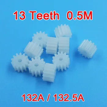 

132A / 132.5A 0.5M Gear 2mm Tight 13 Teeth POM Plastic Gear Motor Parts Toy Accessories 10pcs/lot