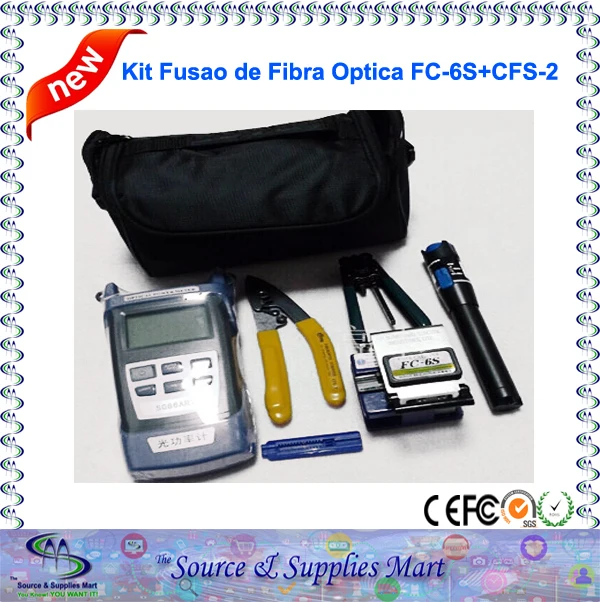 

Free Shipping Fiber Optic FTTH Tool Kit with FC-6S Fiber Cleaver Optical Power Meter 5km Visual Fault Locator