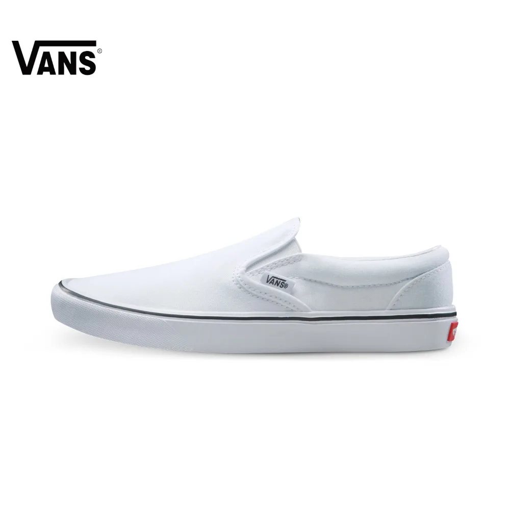 

Original Vans Shoes Light Weight White Unisex Women Men Skateboarding Shoes Sports Shoes Slip-On List Canvas Sneakers Designer