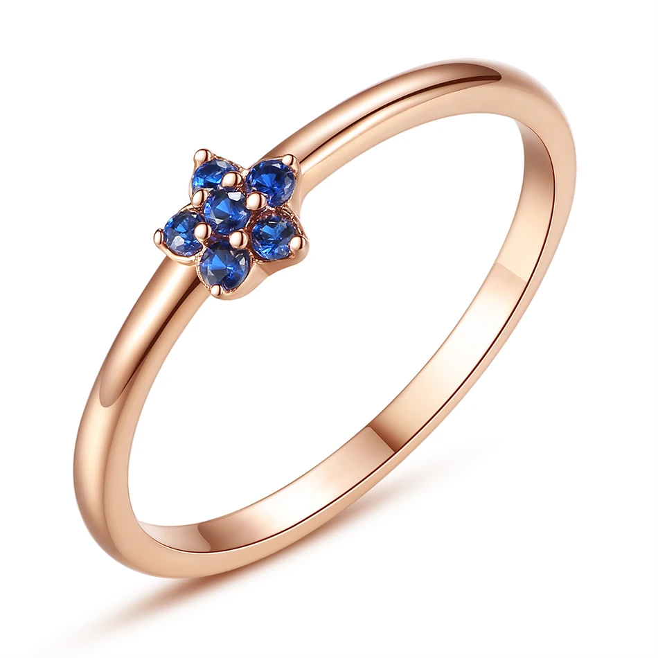 ELESHE 2018 Circle Round Crystal Finger Rings for Women 925 Sterling Silver Flower Ring Rose Gold Wedding Jewelry