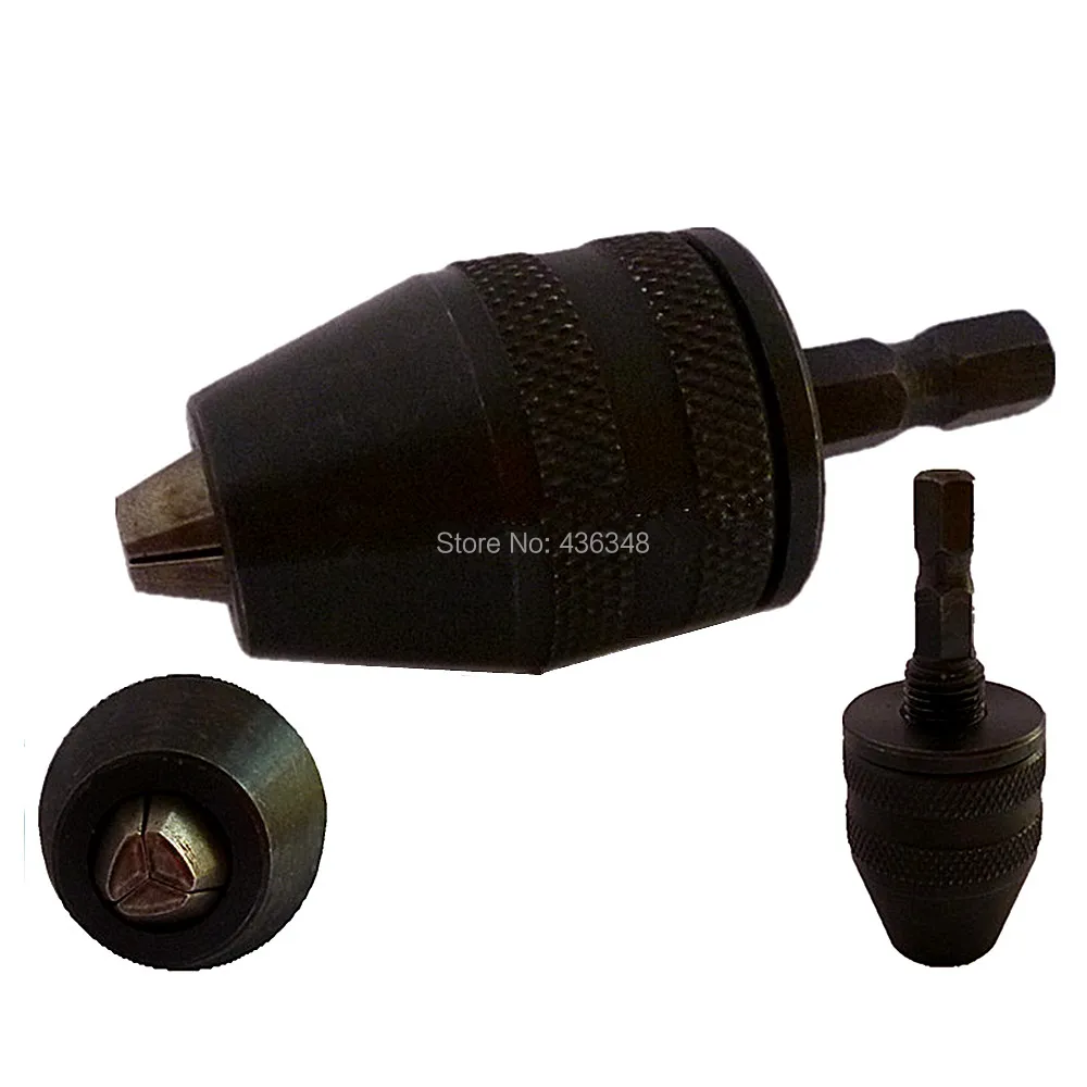 1/4" Keyless Drill Chuck Screwdriver Impact Driver Adaptor Hex Shank