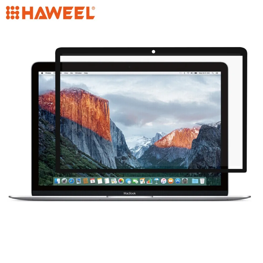 

HAWEEL 0.3mm 6H Surface Hardness HD Scratch-proof Full Screen PET Film for MacBook Retina 12 inch (A1534) (Black)
