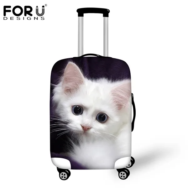 Forudesigns, милое животное Кот путешествия багаж защитный чехол Толстый эластичный чехол для чемодана для 18-30 дюймов багажник дождь пылезащитный чехол - Цвет: H1695