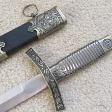 S0067 latón antiguo Servicio de aduanas ruso cuchillo de vestir espada 13,8