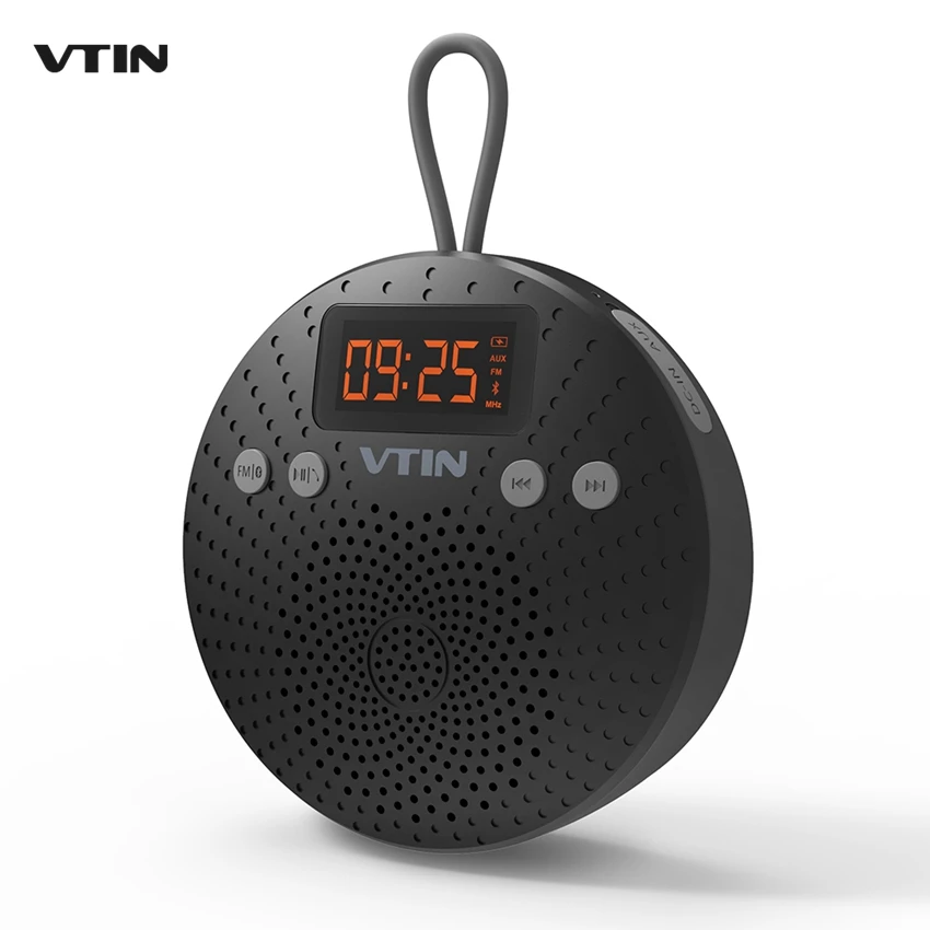 

VTIN 5W Bluetooth Speaker IPX5 Waterproof Outdoor Hands-free Calls Speaker w/ FM Radio Alarm Clock High Stereo Music for Phones