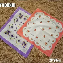 3 шт., винтажный цветочный женский квадратный женский платок, белый кружевной принт, Детские хлопковые свадебные мужские платки разных цветов