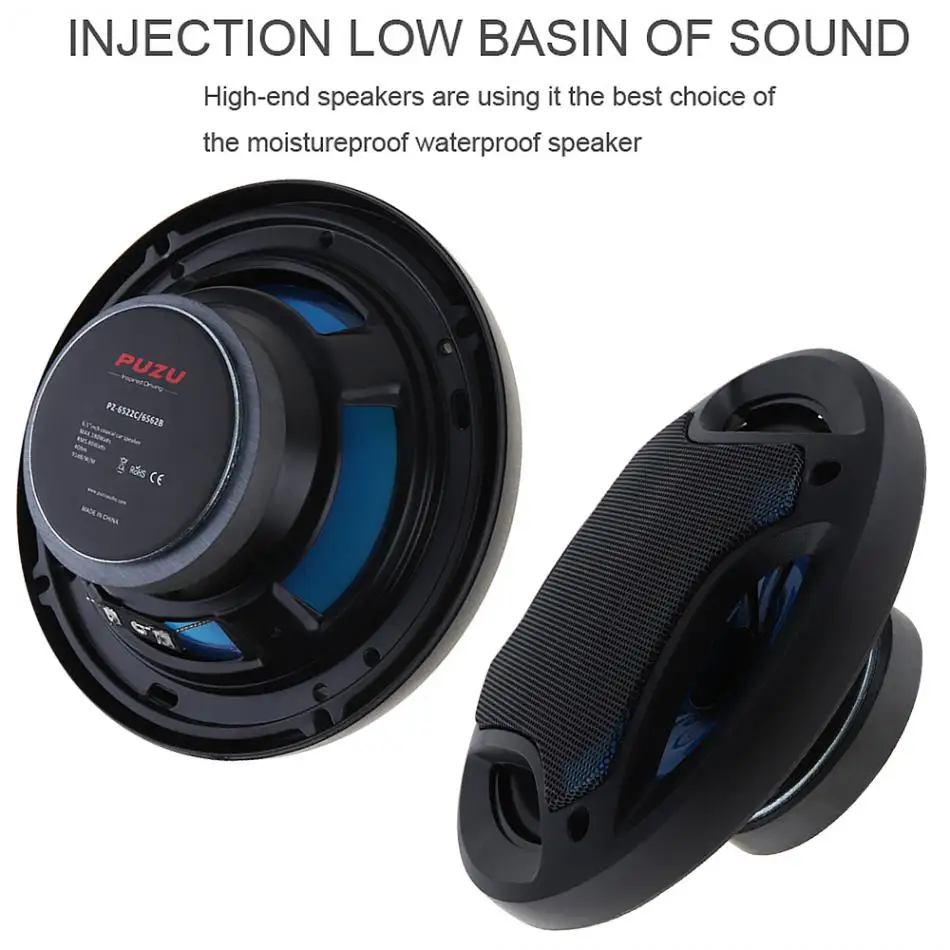 2pcs 6.5 Inch Car Speakers 180W 3 Way Subwoofer Car Audio Horn Music Stereo Sound Full Frequency Auto Automobile Speaker for Car