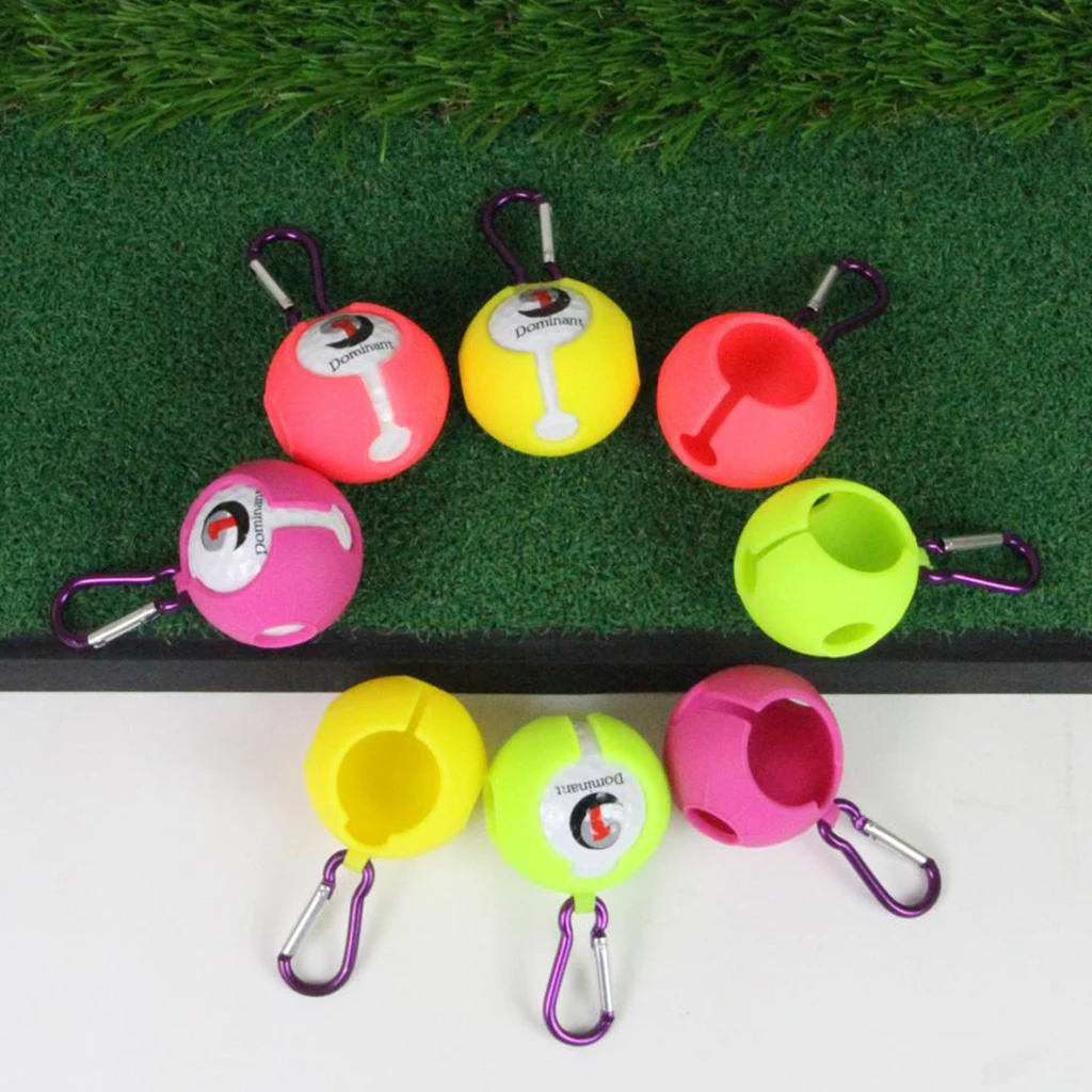 Golf Ball Holder Carrier with Belt Hanging Hook Contains One Ball Pouch On Course Training Aids