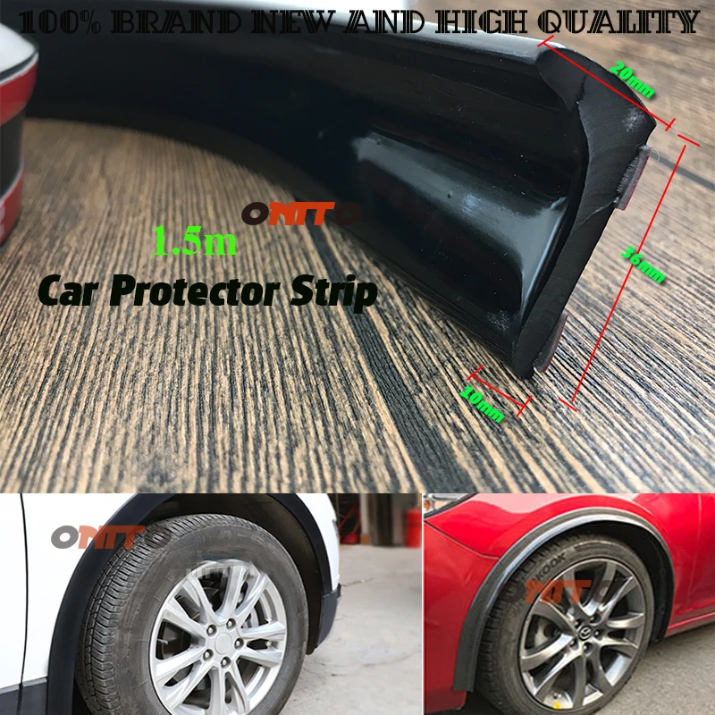 

Rubber Soft Black Car Rear Spoiler 36mm Width 1.5m Length Exterior Rear Spoiler wheel for Volvo Mazda Rover Lexus Jeep Buick vw