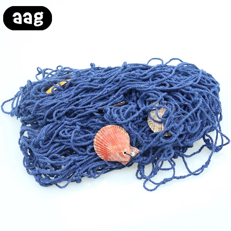 AAG Nautical Decorative Fishing Net Ocean Pirate Beach Theme Party Wedding Kids Birthday Door Wall Hanging Decoration Accessory nautical fishing net wood grain tower bath rug