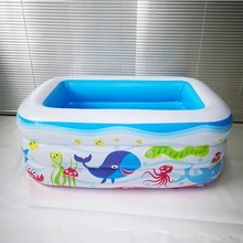 ПВХ пластиковый прямоугольный надувной нижний детский надувной бассейн изоляция детский игровой бассейн мяч бассейн