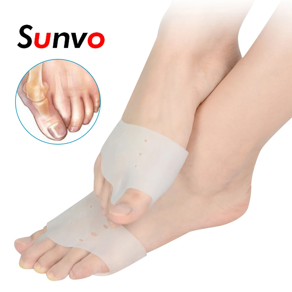 

Sunvo Silicone Hallux Valgus Orthotics Insoles Toe Separator Insole Toe Correction Cushion Forefoot Care Pads Apply to Bunonia