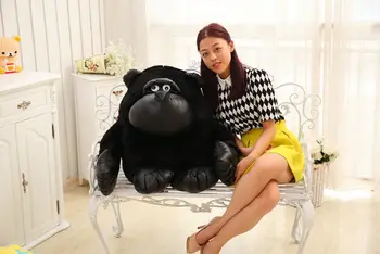 

stuffed toy large black Orangutan plush toy throw pillow ,Christmas gift h209