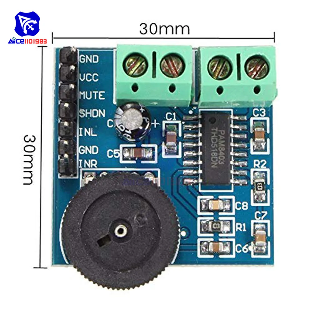 PAM8403 Класс D DC 5 В 2 канала микро USB цифровой аудио усилитель плата модуль 2* 3W регулятор громкости переключатель стерео усилитель доска