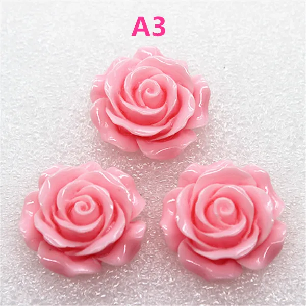 10pcs 28mm Resin Camellia Flower Flatback Cabochon DIY Scrapbooking Decorative Craft Making,15 Colors to Choose