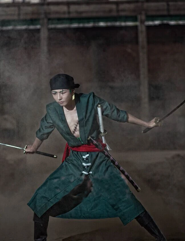 SBluuCosplay Anime Roronoa Zoro Cosplay Costume Clothes Full Set Custom Made