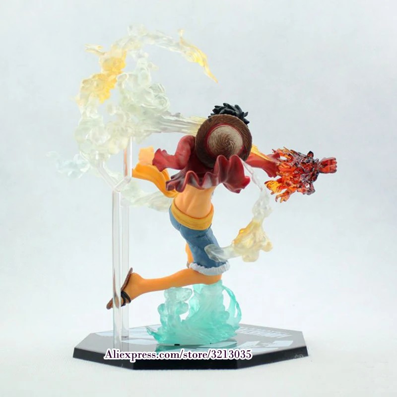 Аниме One Piece Monkey D Luffy Firefist Battle Ver. Экшн фигурка Brinquedos Zero Фигурки Коллекционная