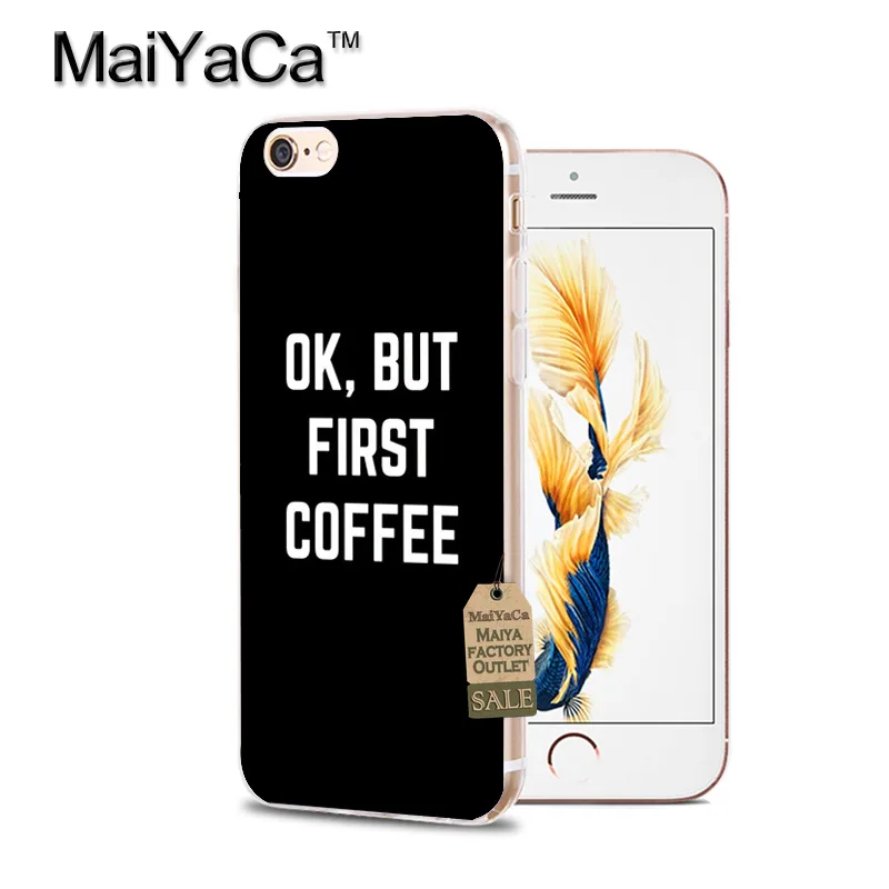 Чехол Ok But First Coffee для iphone 12 7 6 X XR XS MAX чехол книжка 6s plus 6splus 8 8plus|case for iphone|phone casescase |