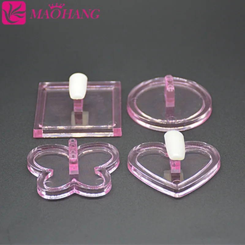 

1pc Nail Art Heart Shaped Acrylic Tips 3D Design Practice Training Display Stand Holder Showing Shelf Manicure Tools