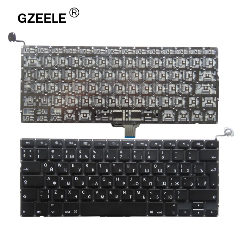 Цена GZEELE новый для Apple Macbook Pro A1278 MC700 MC724 MD313 MD314 MC700 RU Русская клавиатура для ноутбука 2009 2012 без рамки 13,3